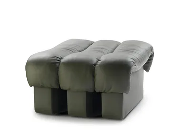 DS-600 SNAKE - Upholstered leather pouf by de Sede - view 2